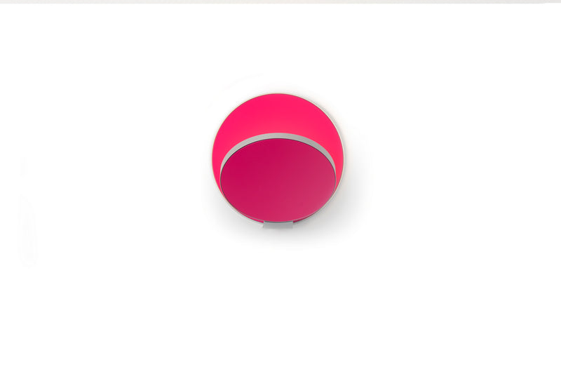 Koncept GRW-S-SIL-MHP-HW LED Wall Sconce, Silver, Matte Hot Pink Plates Finish - LightingWellCo
