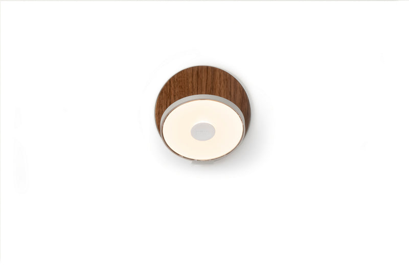 Koncept GRW-S-SIL-OWT-PI LED Wall Sconce, Silver, Oiled Walnut Finish - LightingWellCo