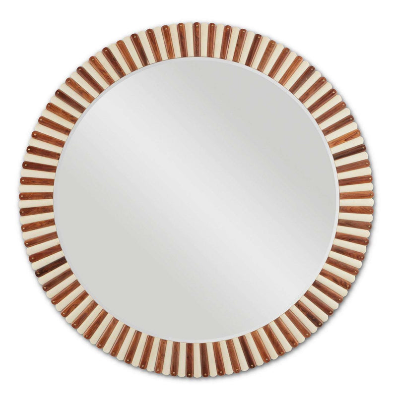 Currey and Company 1000-0101 Mirror, Natural/Ivory/Brass/Mirror Finish - LightingWellCo