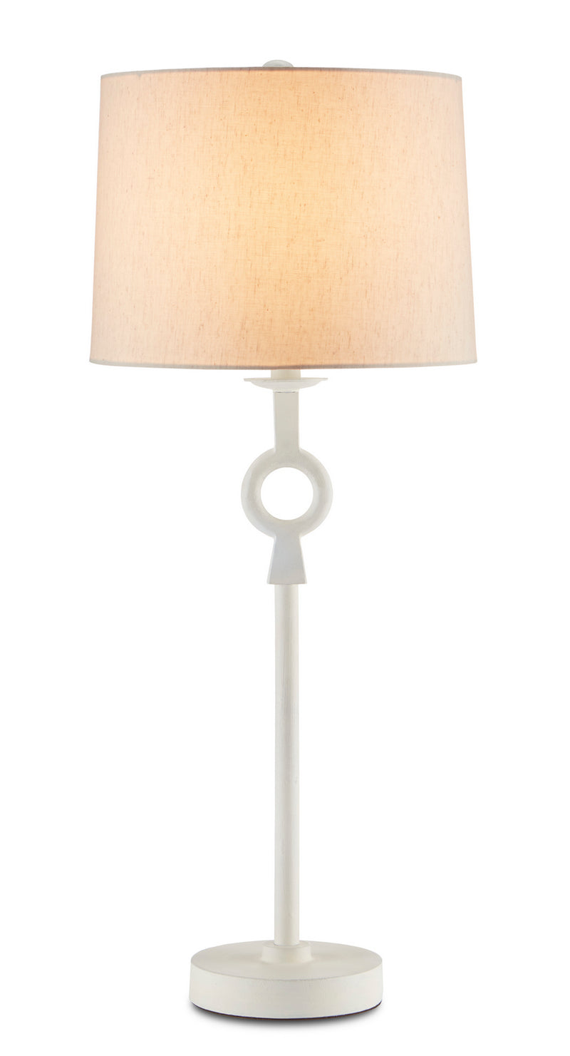 Currey and Company 6000-0696 One Light Table Lamp, White Finish - LightingWellCo