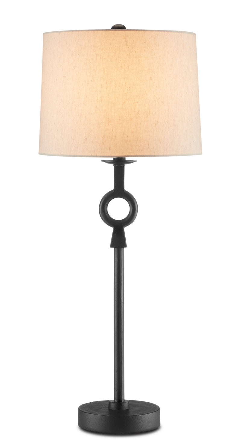 Currey and Company 6000-0697 One Light Table Lamp, Black Finish - LightingWellCo