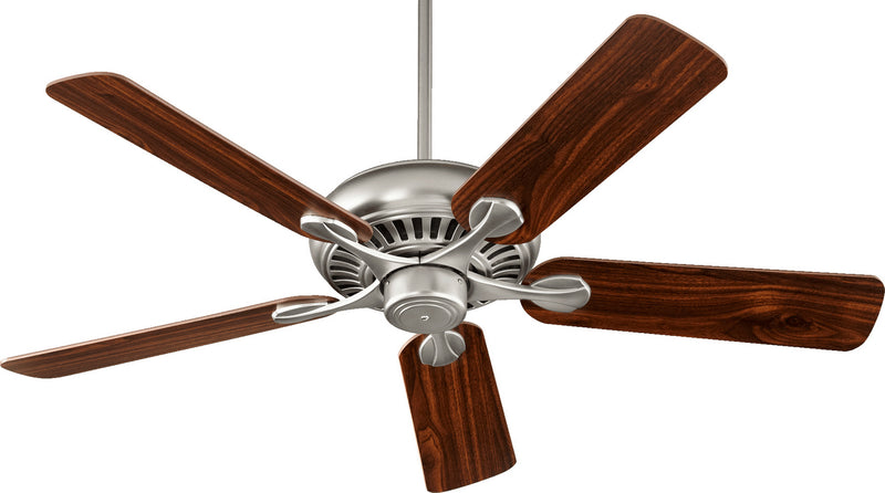 Quorum 91525-65 52``Ceiling Fan, Satin Nickel Finish - LightingWellCo