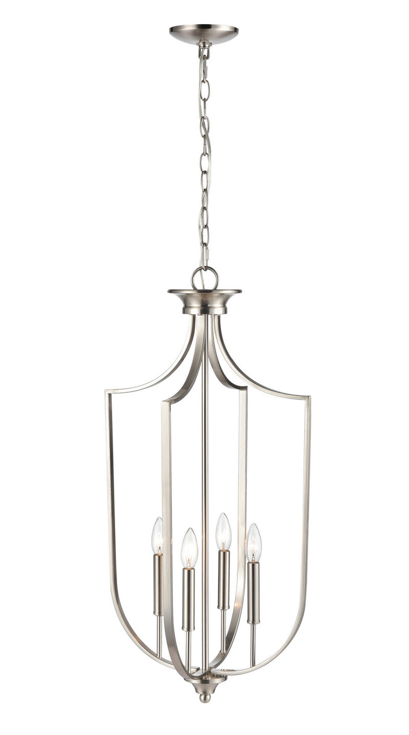 Millennium 9837-BN Four Light Pendant, Brushed Nickel Finish at LightingWellCo