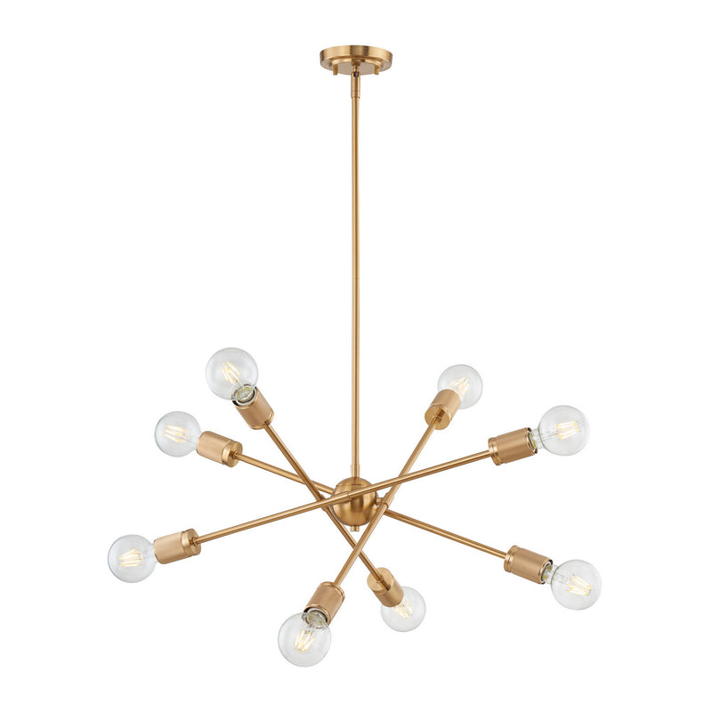 ELK Home 47369/8 Eight Light Chandelier, Burnished Brass Finish - At LightingWellCo