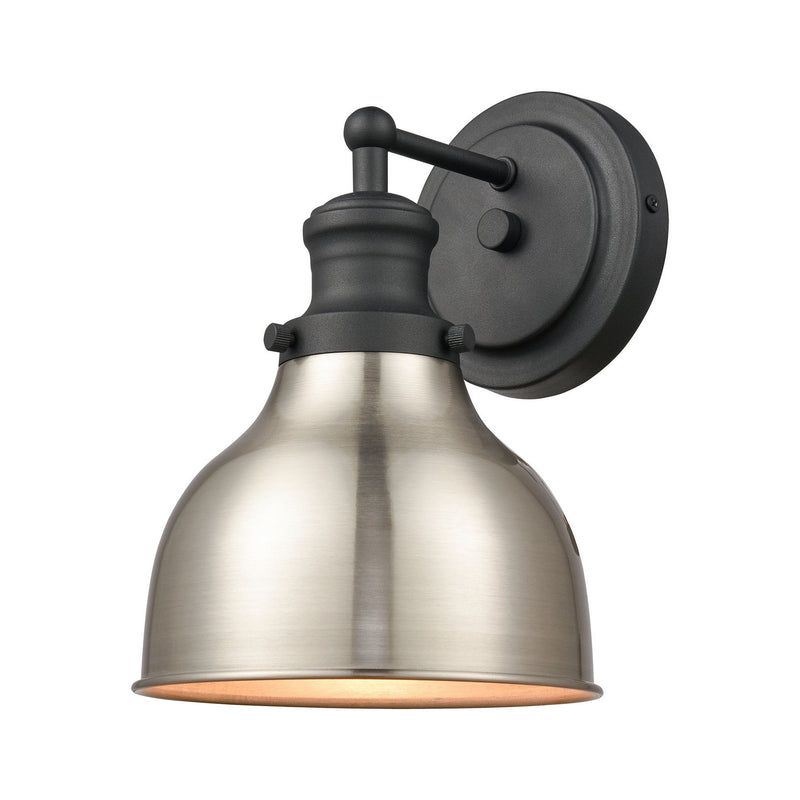 ELK Home 47630/1 One Light Vanity, Charcoal, Satin Nickel Finish - At LightingWellCo