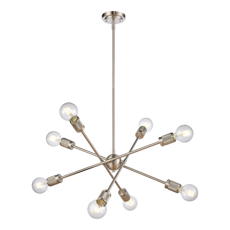 ELK Home 47667/8 Eight Light Chandelier, Satin Nickel Finish - At LightingWellCo