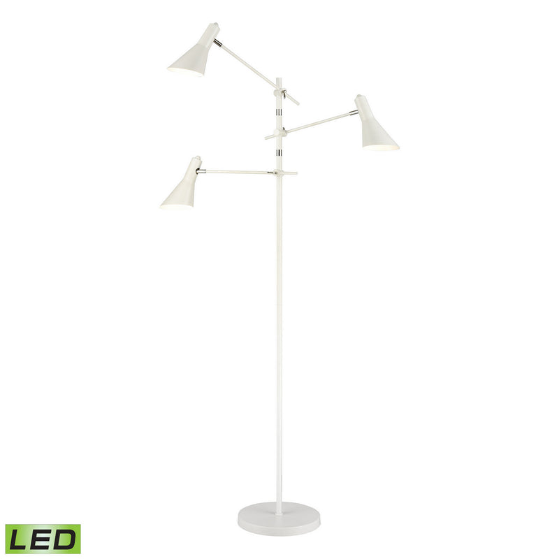 ELK Home D4537 LED Floor Lamp, White Finish-LightingWellCo