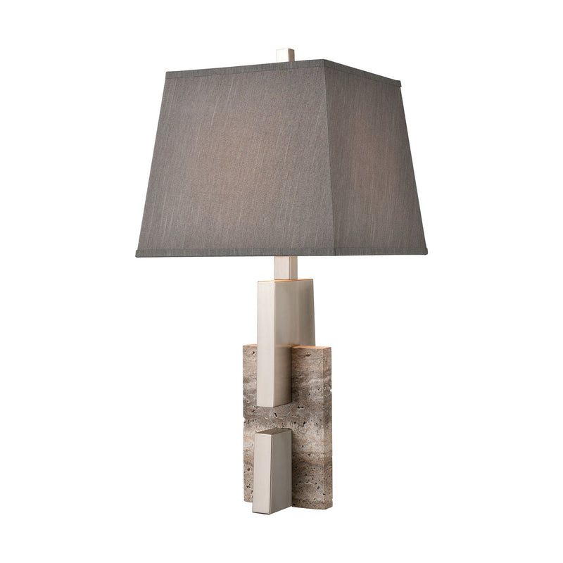 ELK Home D4668 One Light Table Lamp, Brushed Nickel Finish - At LightingWellCo