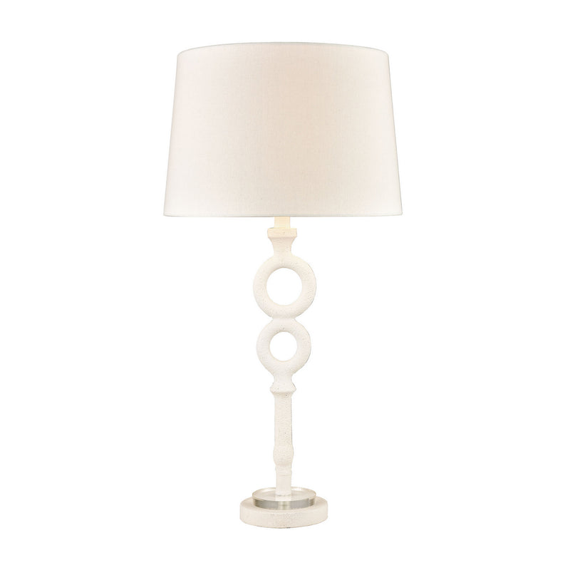 ELK Home D4697 One Light Table Lamp, Matte White Finish-LightingWellCo