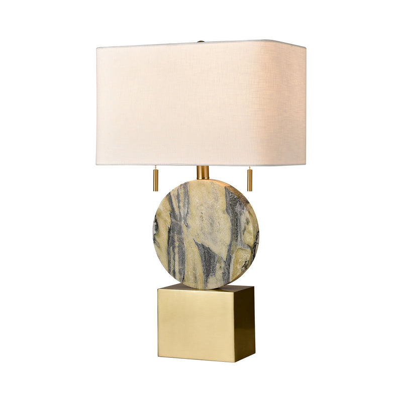 ELK Home D4705 Two Light Table Lamp, Honey Brass Finish-LightingWellCo