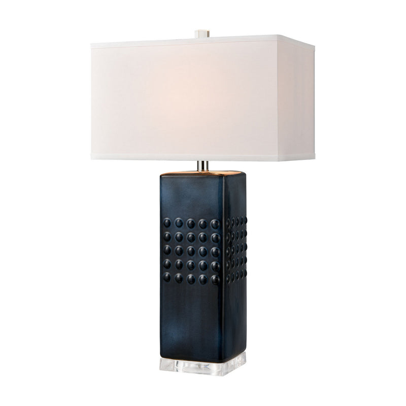 ELK Home H019-7223 One Light Table Lamp, Navy Finish-LightingWellCo