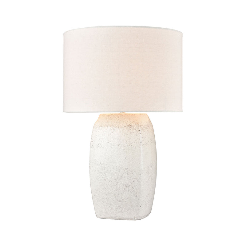 ELK Home H019-7255 One Light Table Lamp, White Finish-LightingWellCo