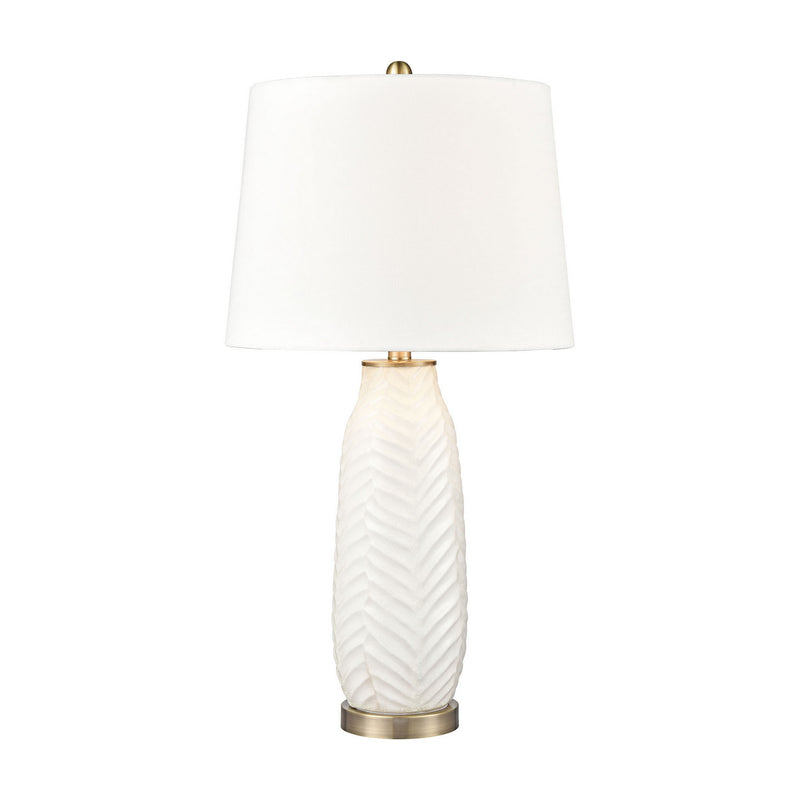 ELK Home S0019-8034 One Light Table Lamp, White Finish - At LightingWellCo