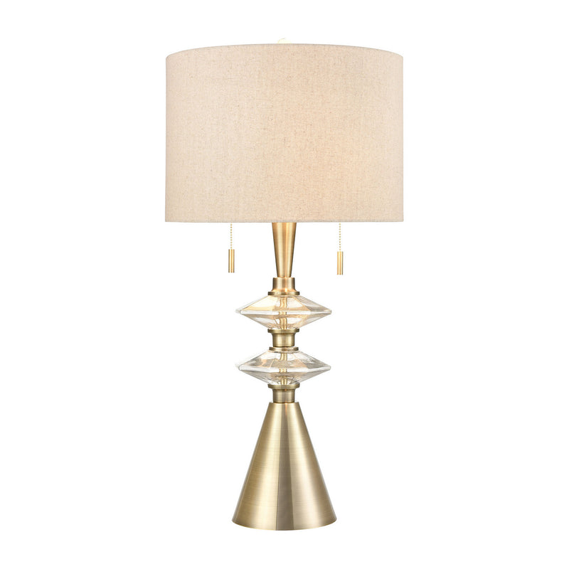 ELK Home S0019-8042 Two Light Table Lamp, Antique Brass Finish - At LightingWellCo