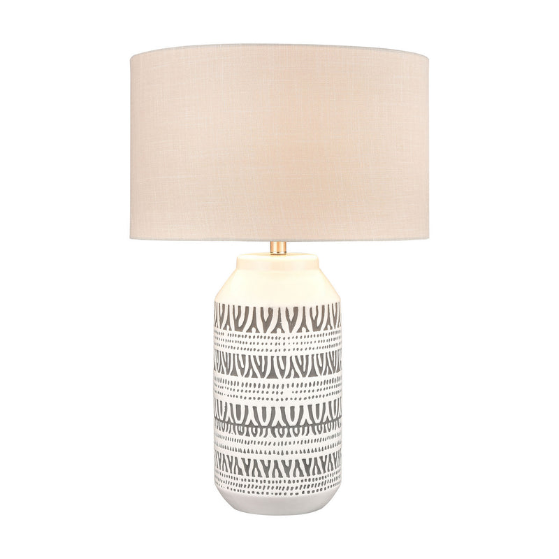 ELK Home S0019-8044 One Light Table Lamp, White Finish - At LightingWellCo