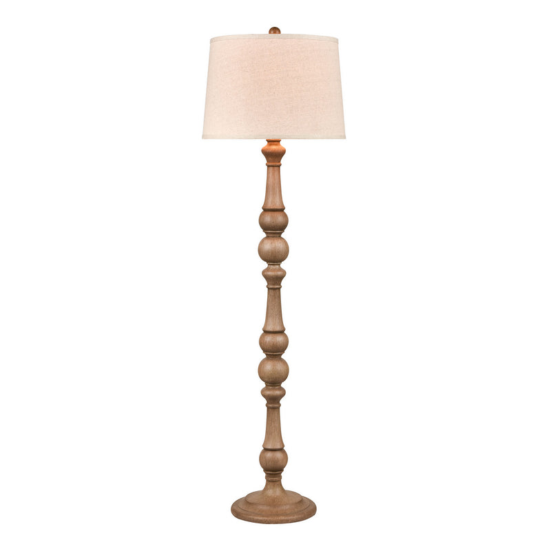 ELK Home S0019-8045 One Light Floor Lamp, Washed Oak Finish-LightingWellCo