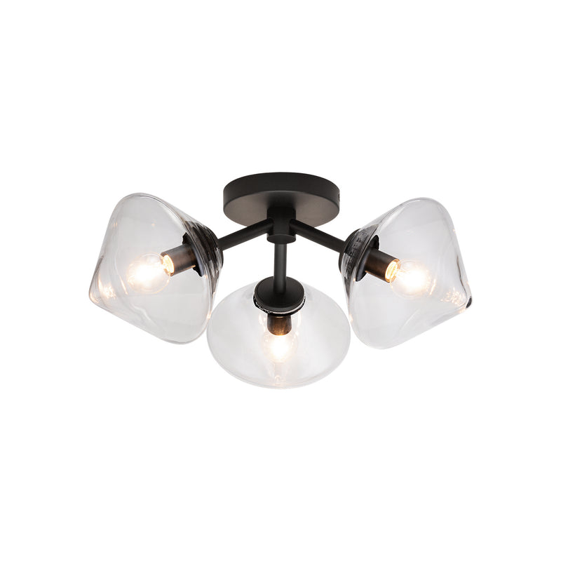 Matteo Lighting X81743BKCL Ceiling Mount, Black Finish - LightingWellCo