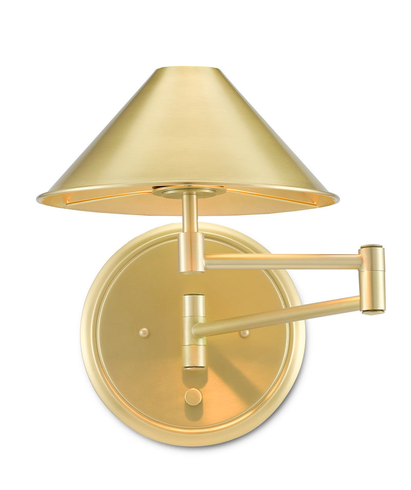 Currey and Company 5000-0186 LED Wall Sconce, Brushed Brass Finish-LightingWellCo