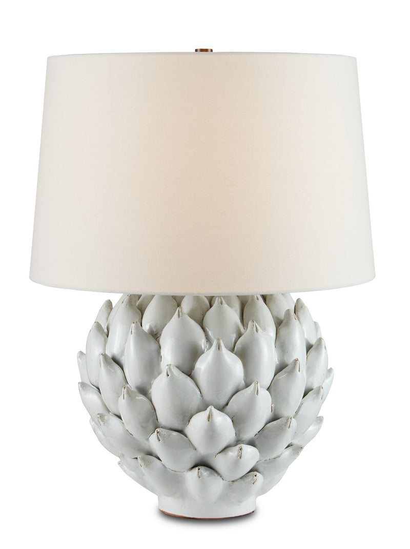 Currey and Company 6000-0741 One Light Table Lamp, Antique White Finish-LightingWellCo