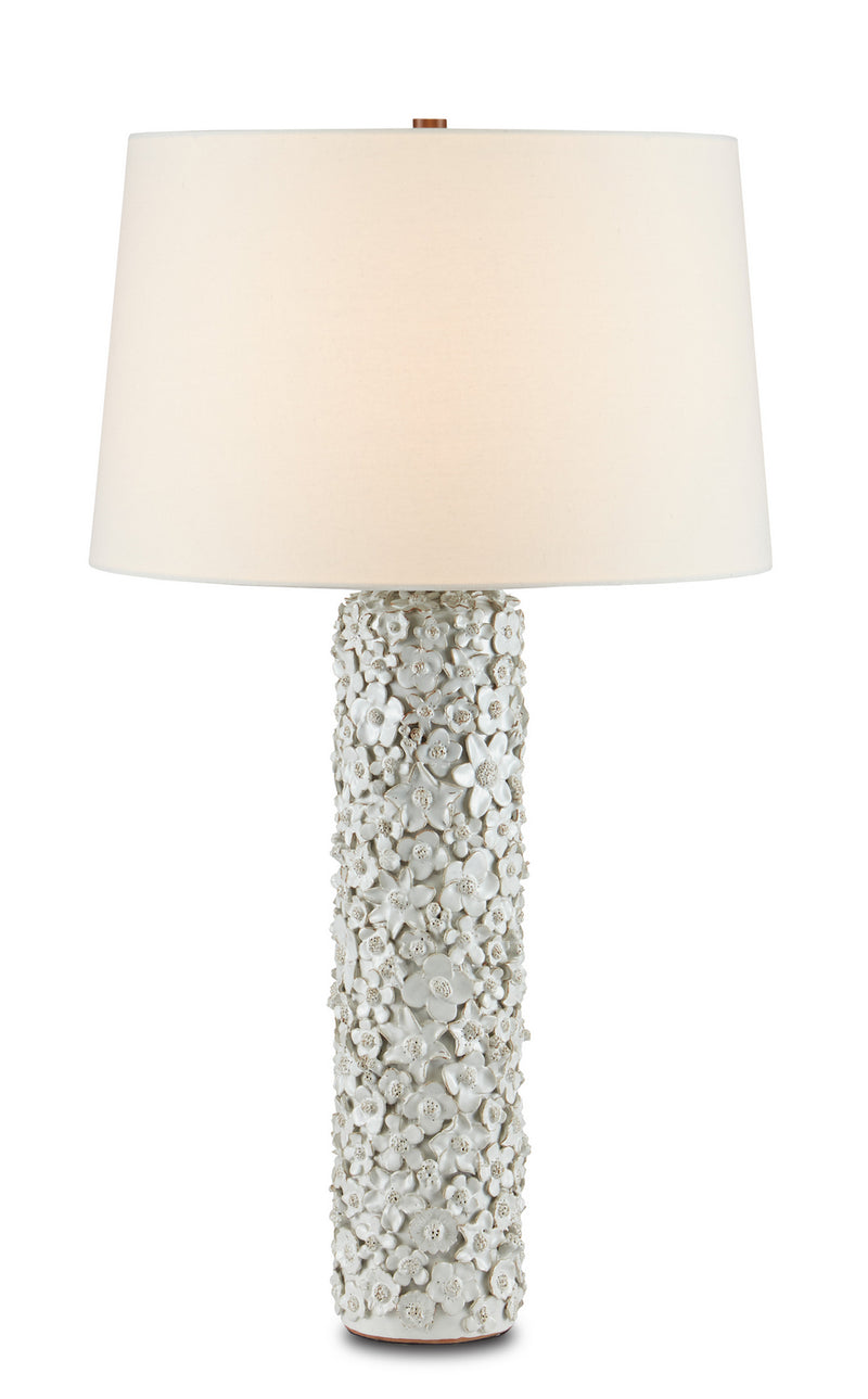 Currey and Company 6000-0742 One Light Table Lamp, Antique White Finish-LightingWellCo