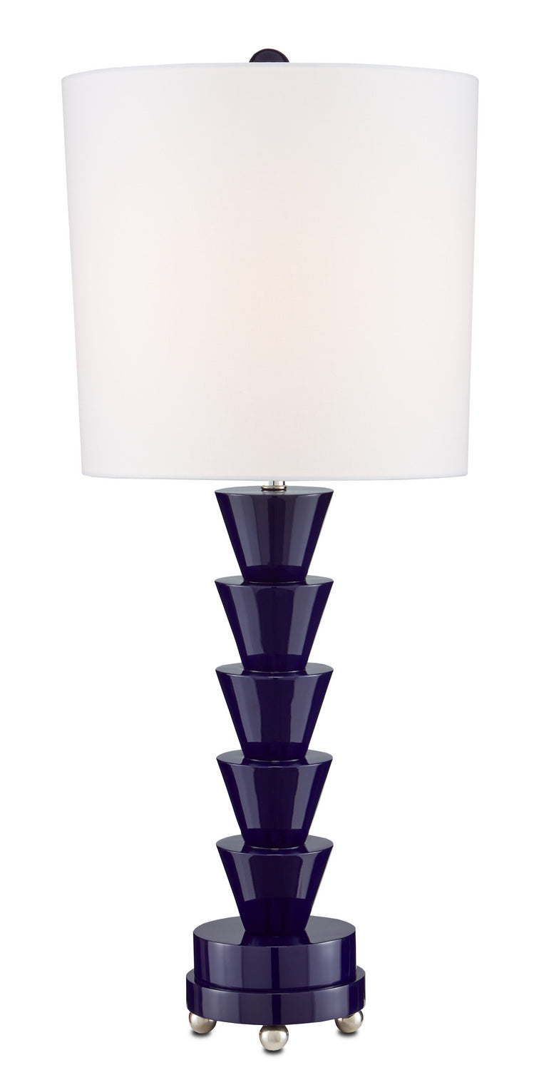 Currey and Company 6000-0748 One Light Table Lamp, Cobalt Blue Finish-LightingWellCo