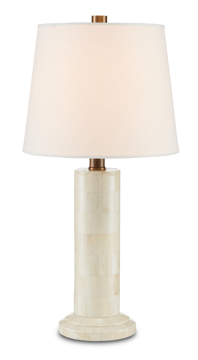Currey and Company 6000-0760 One Light Table Lamp, Natural Bone Finish-LightingWellCo