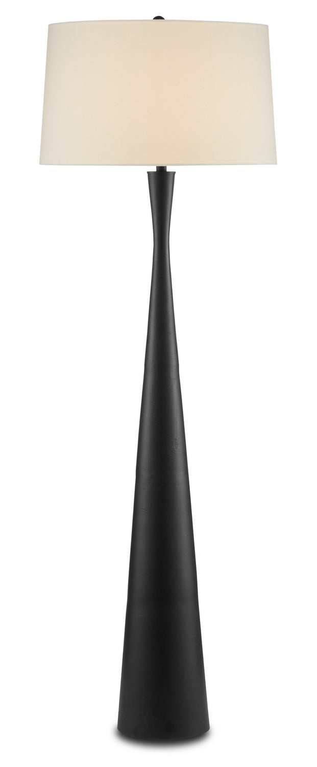 Currey and Company 8000-0105 One Light Floor Lamp, Matte Black Finish-LightingWellCo