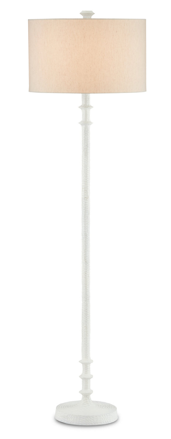 Currey and Company 8000-0106 One Light Floor Lamp, Antique White Finish-LightingWellCo