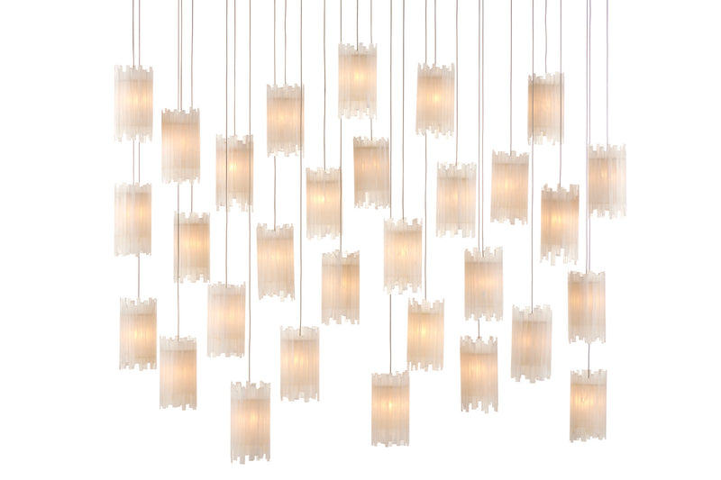 Currey and Company 9000-0886 30 Light Pendant, Natural/Painted Silver Finish-LightingWellCo