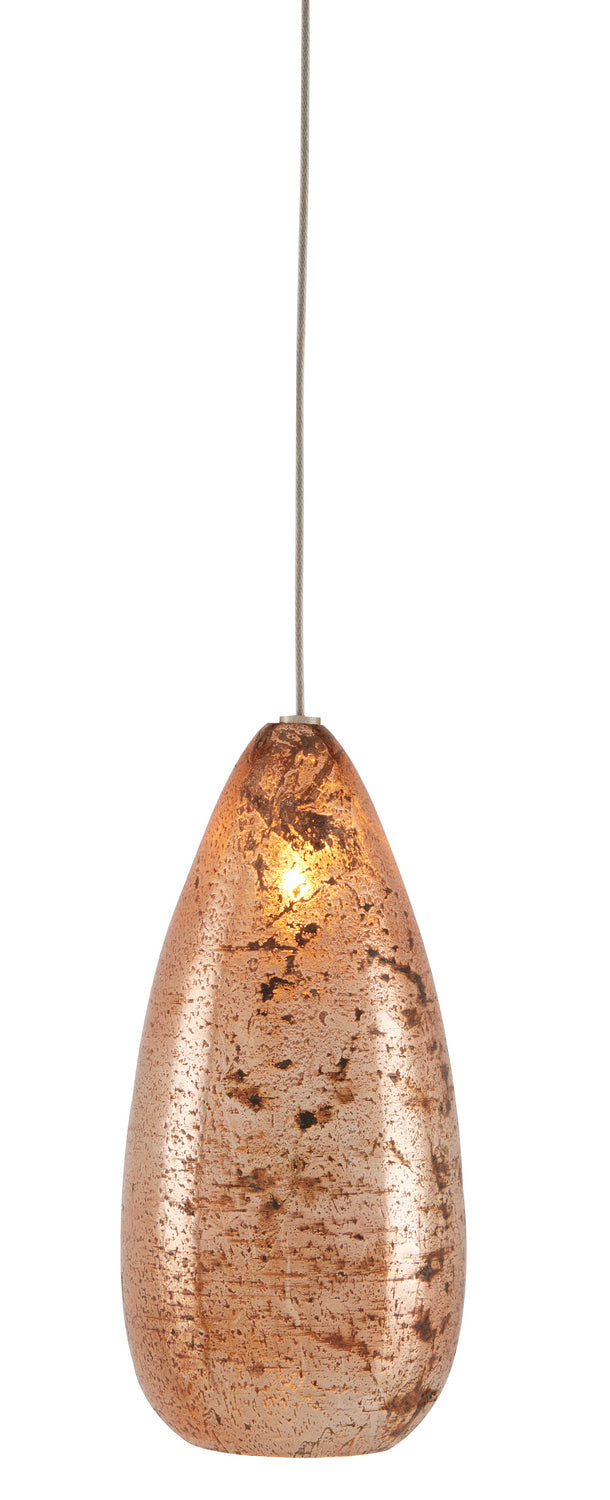 Currey and Company 9000-0902 One Light Pendant, Copper/Silver/Painted Silver Finish-LightingWellCo