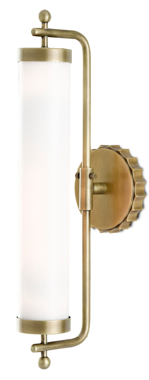 Currey and Company 5000-0141 One Light Wall Sconce, Antique Brass Finish-LightingWellCo