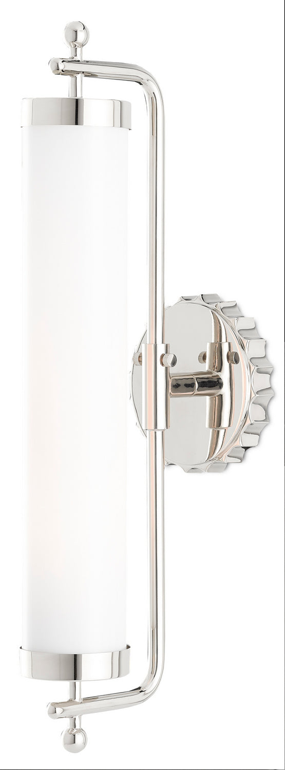 Currey and Company 5000-0142 One Light Wall Sconce, Polished Nickel Finish-LightingWellCo
