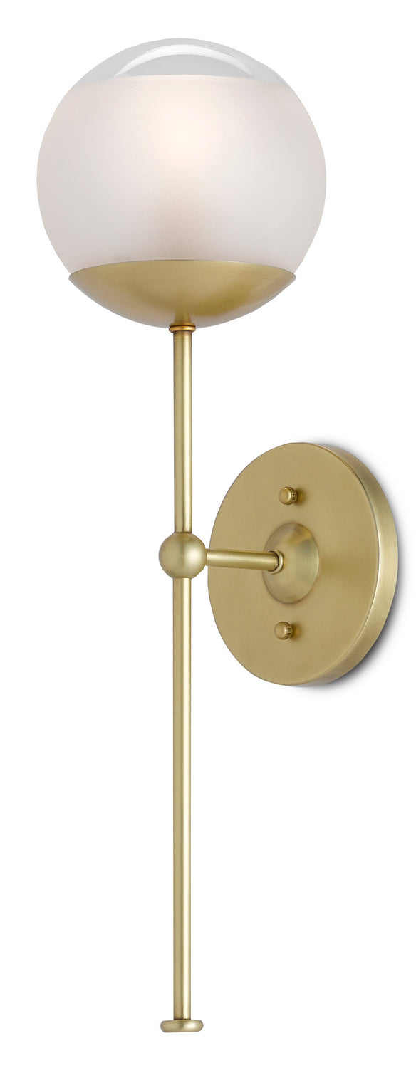 Currey and Company 5000-0154 One Light Wall Sconce, Brushed Brass Finish-LightingWellCo
