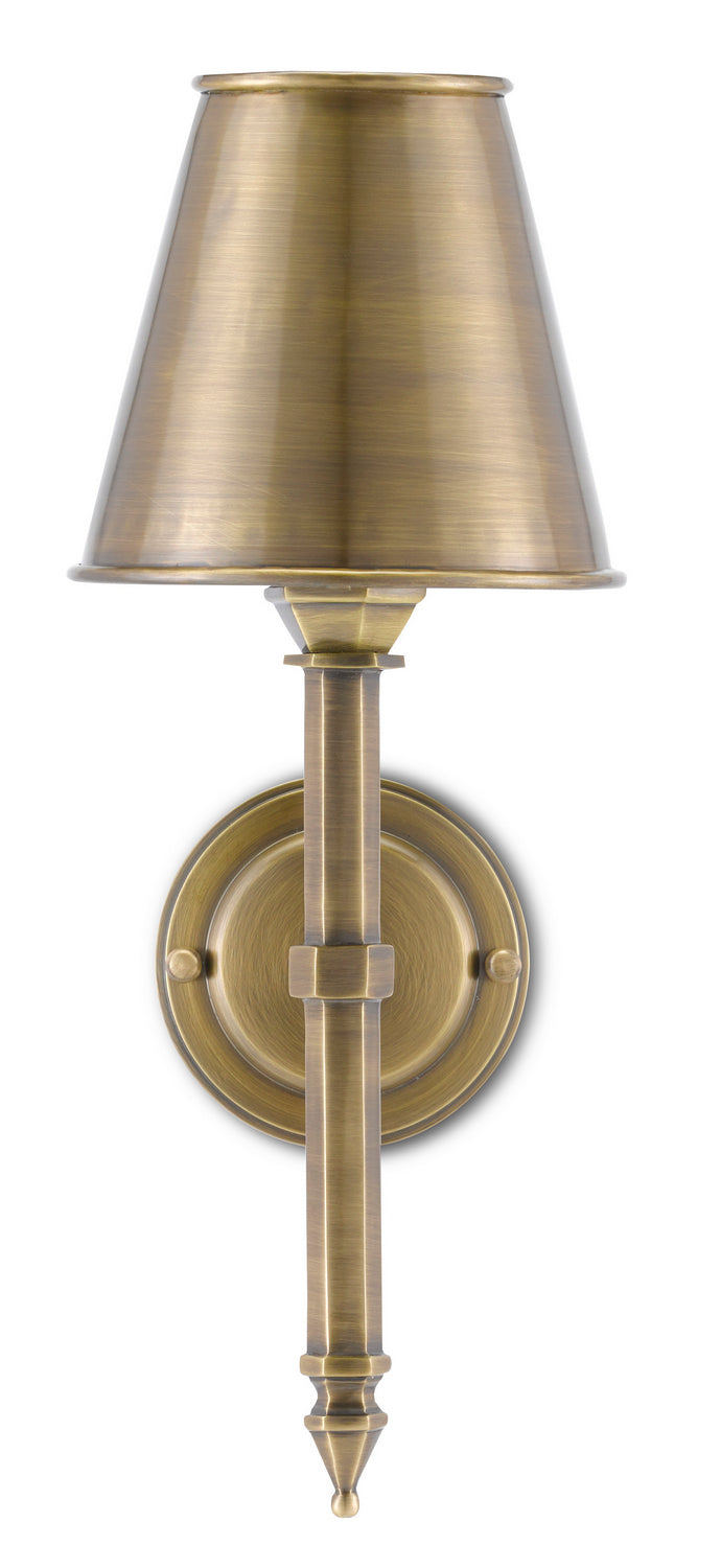 Currey and Company 5000-0174 One Light Wall Sconce, Light Moroccan Antique Brass Finish-LightingWellCo