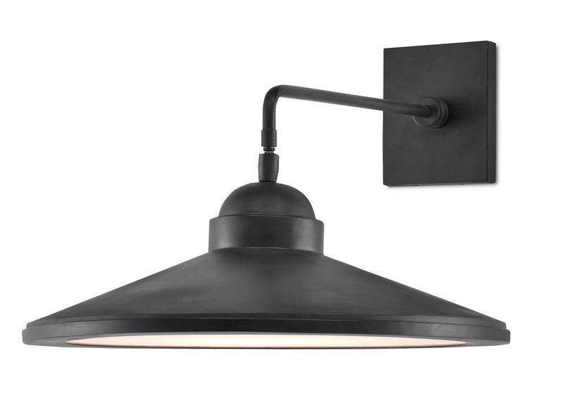 Currey and Company 5000-0197 One Light Wall Sconce, Black Bronze/White Finish-LightingWellCo