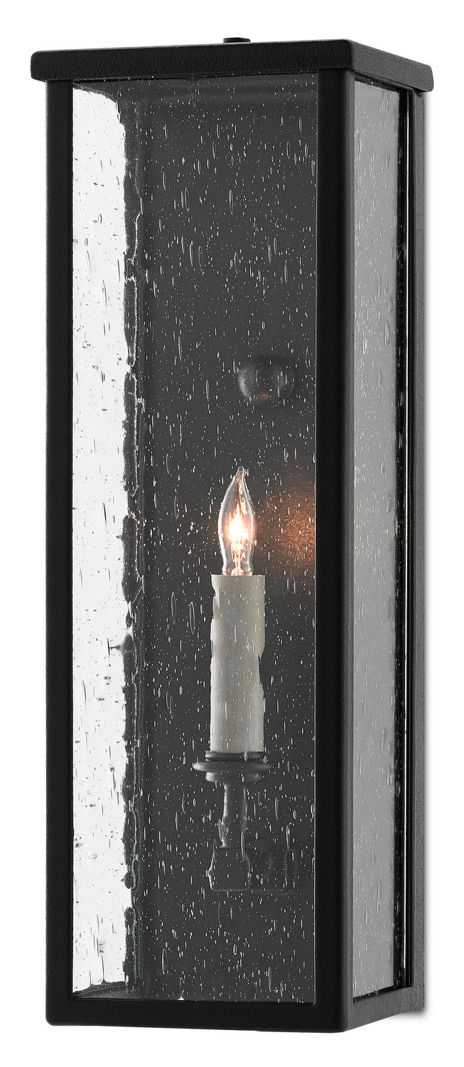 Currey and Company 5500-0037 One Light Wall Sconce, Midnight Finish-LightingWellCo