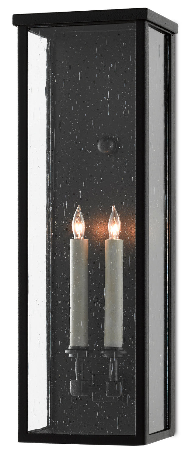 Currey and Company 5500-0038 Two Light Wall Sconce, Midnight Finish-LightingWellCo
