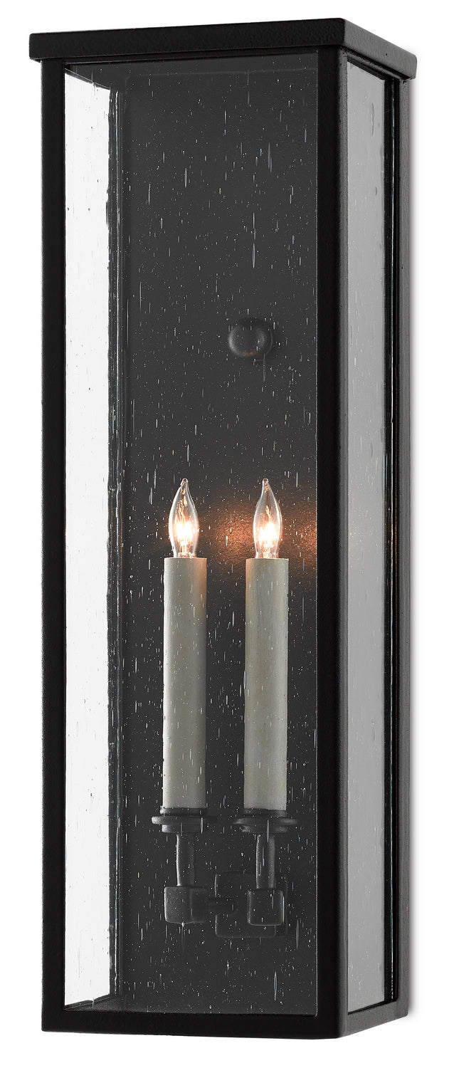 Currey and Company 5500-0038 Two Light Wall Sconce, Midnight Finish-LightingWellCo