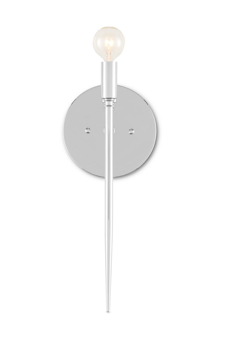 Currey and Company 5800-0008 One Light Wall Sconce, Polished Nickel Finish-LightingWellCo