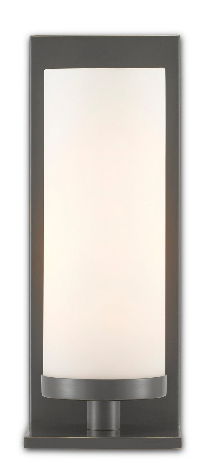 Currey and Company 5800-0015 One Light Wall Sconce, Oil Rubbed Bronze/Opaque Glass Finish-LightingWellCo