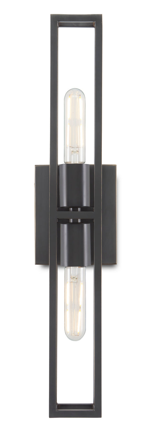 Currey and Company 5800-0021 Two Light Wall Sconce, Oil Rubbed Bronze Finish-LightingWellCo
