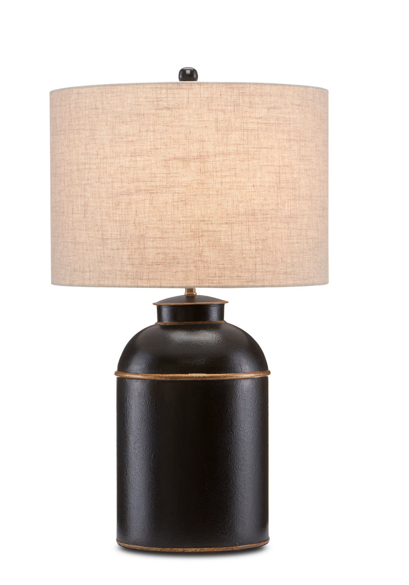 Currey and Company 6000-0703 One Light Table Lamp, Black/Gold Finish-LightingWellCo