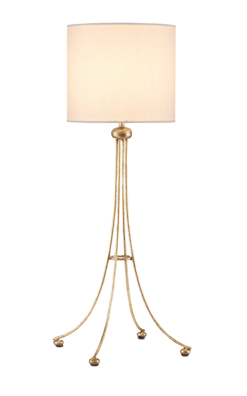 Currey and Company 6000-0706 One Light Table Lamp, Gold Leaf Finish-LightingWellCo
