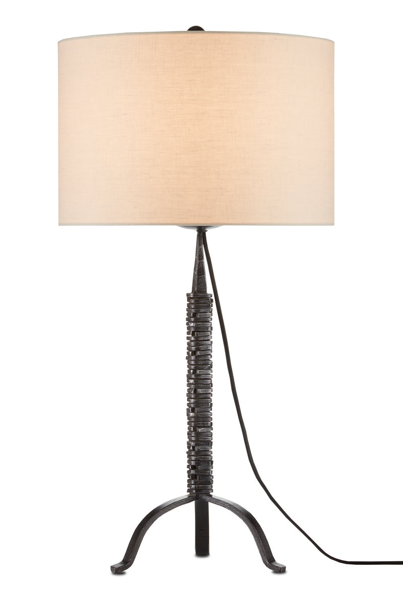 Currey and Company 6000-0730 One Light Table Lamp, Dark Antique Nickel Finish-LightingWellCo