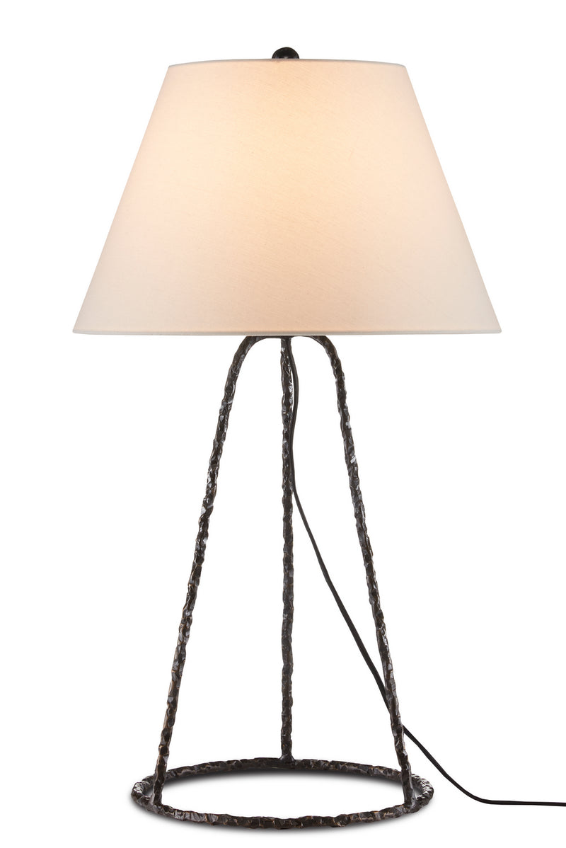 Currey and Company 6000-0731 One Light Table Lamp, Dark Antique Brass Finish-LightingWellCo