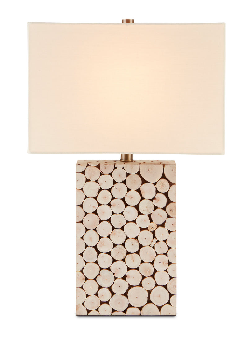 Currey and Company 6000-0740 One Light Table Lamp, Natural Wood Finish-LightingWellCo