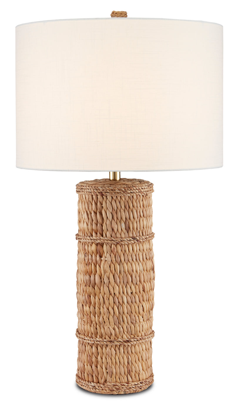 Currey and Company 6000-0753 One Light Table Lamp, Natural Water Hyacinth Finish-LightingWellCo