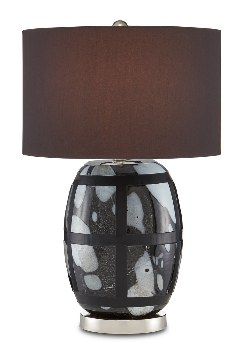 Currey and Company 6000-0757 One Light Table Lamp, Black/White Finish-LightingWellCo