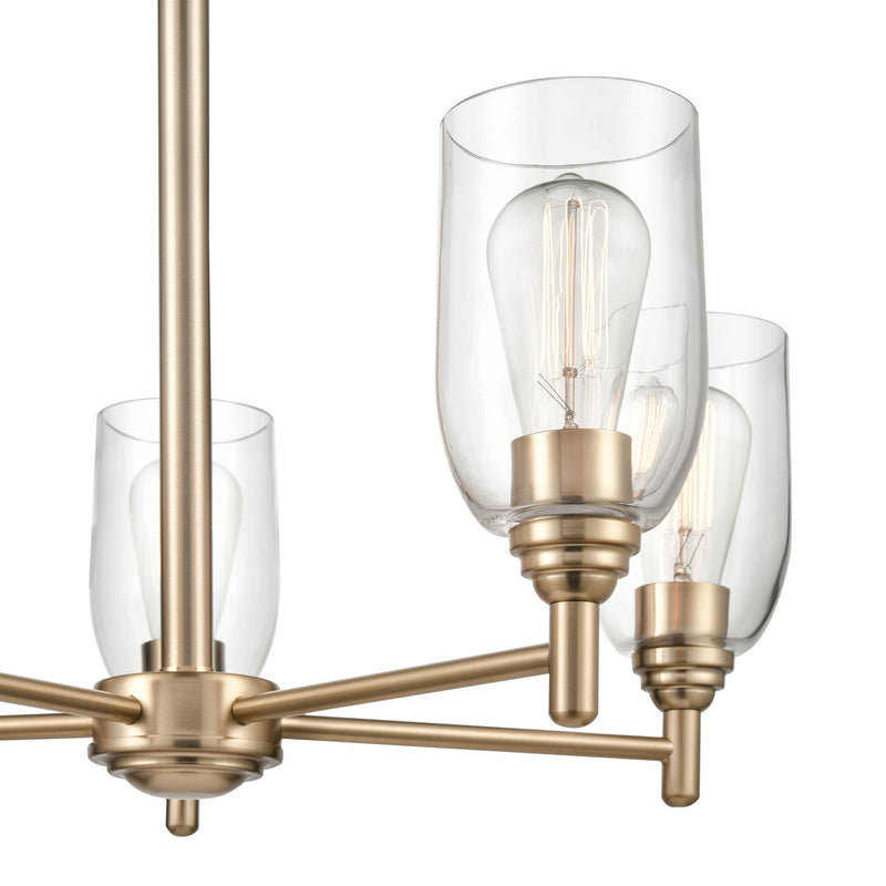 Millennium 4995-MG Five Light Chandelier, Modern Gold Finish-LightingWellCo