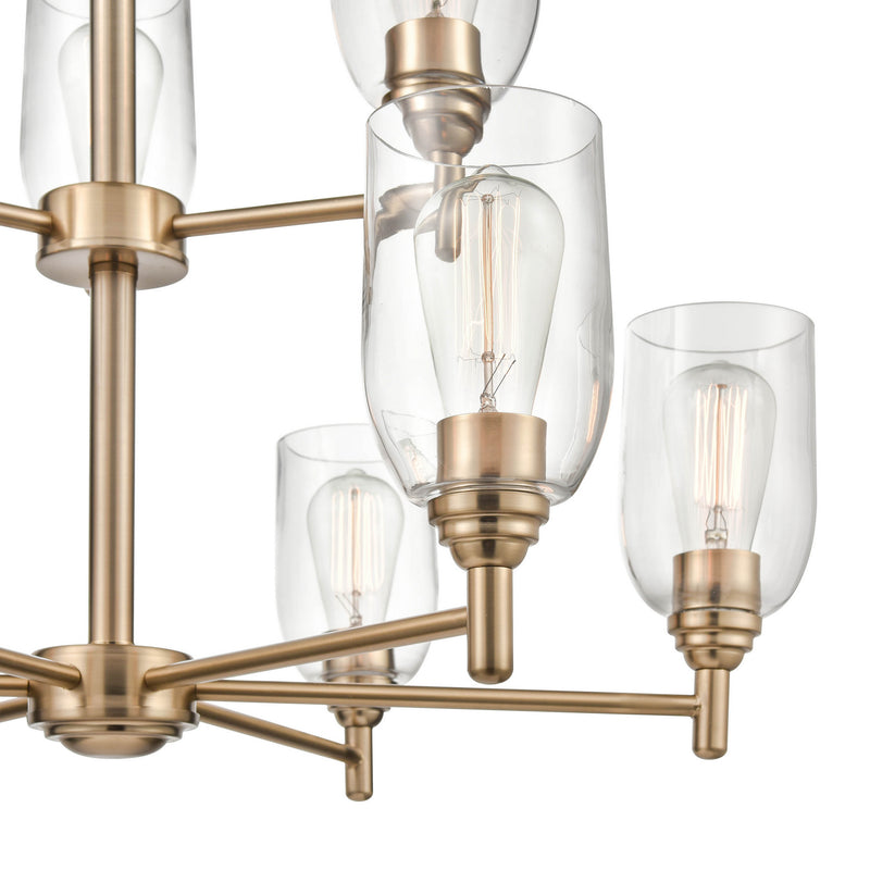 Millennium 4999-MG Nine Light Chandelier, Modern Gold Finish-LightingWellCo